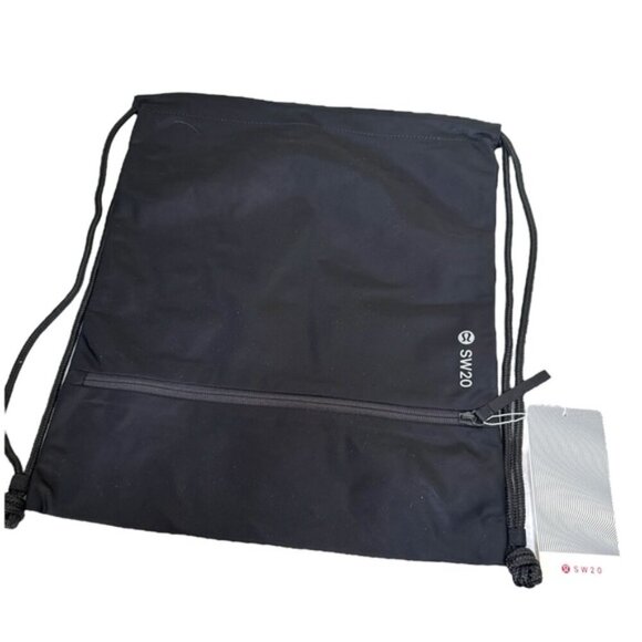 lululemon athletica Handbags - Lululemon NEW Seawheeze SW20 Backpack Drawstring Bag Zip Pocket Nylon Unisex